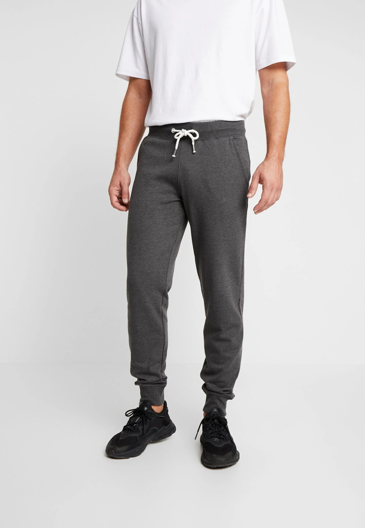 Pier One Tracksuit Bottoms - Mottled Dark Grey 1 Pier One Tracksuit Bottoms - Mottled Dark Grey