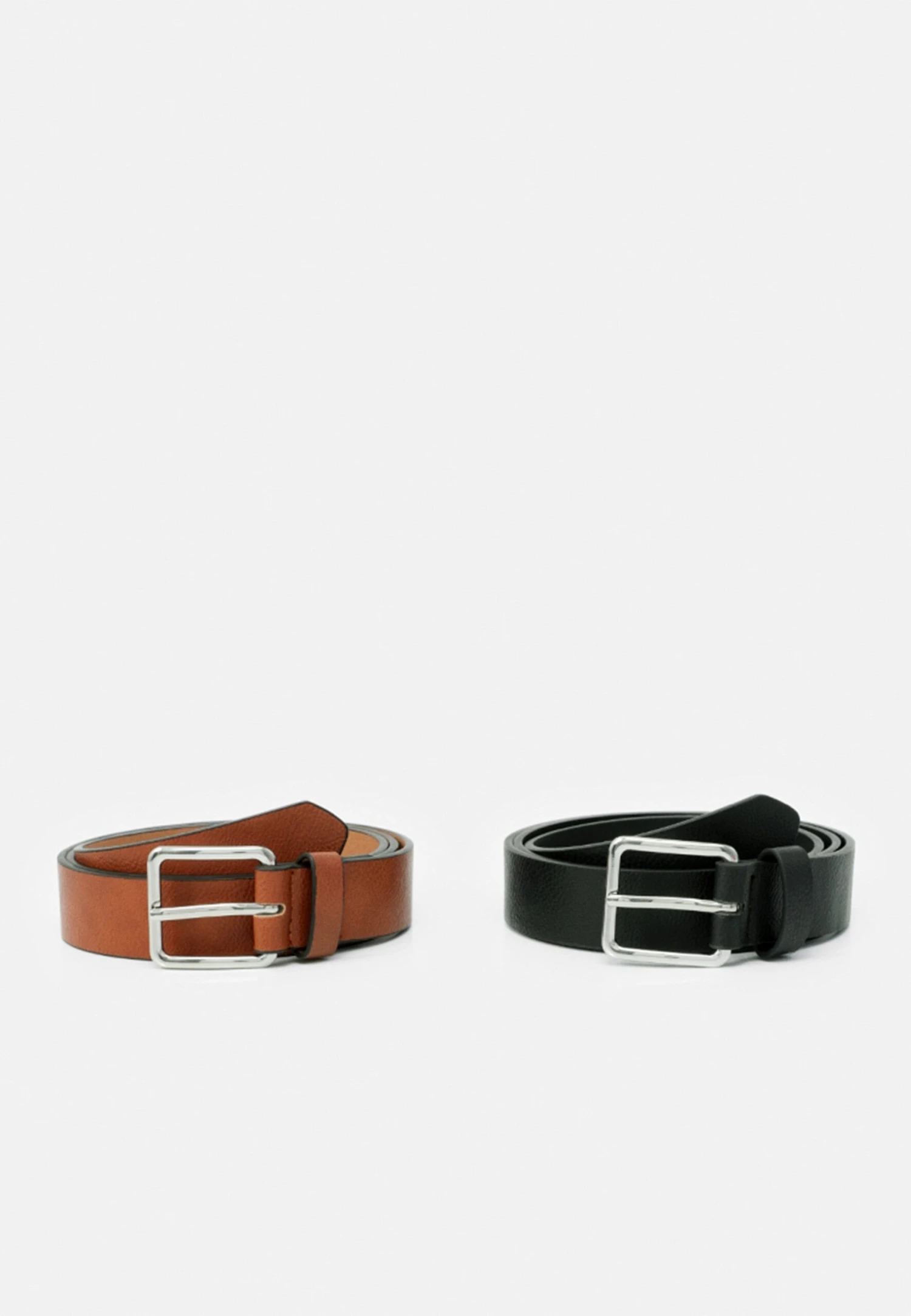 Pier One 2 Pack - Belt - 802 - Black_708 - Cognac 1 Pier One 2 Pack - Belt - 802 - Black_708 - Cognac