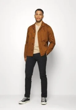 Pier One 3 Pack - Basic T-Shirt - Khaki/Tan/Dark Blue