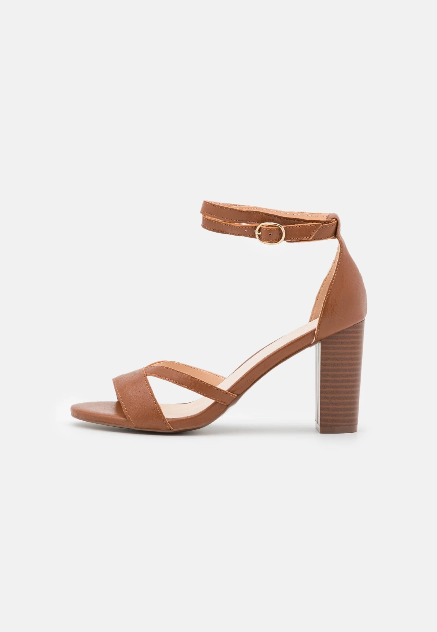 Pier One Leather - High Heeled Sandals - Cognac 2 Pier One Leather - High Heeled Sandals - Cognac - Image 2