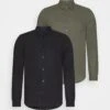 Pier One Linen Mix 2 Pack - Shirt - Black/Olive