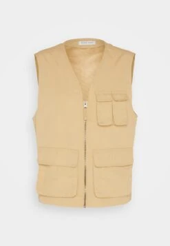 Pier One Waistcoat - Tan -Pier One Sales Store bea11cf259644319acacea296c66fde9