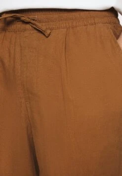 Pier One Drawcord Trousers Linen Blend - Trousers - Brown -Pier One Sales Store bedf8e1eb0ea4ab1b26ff4d546d32792