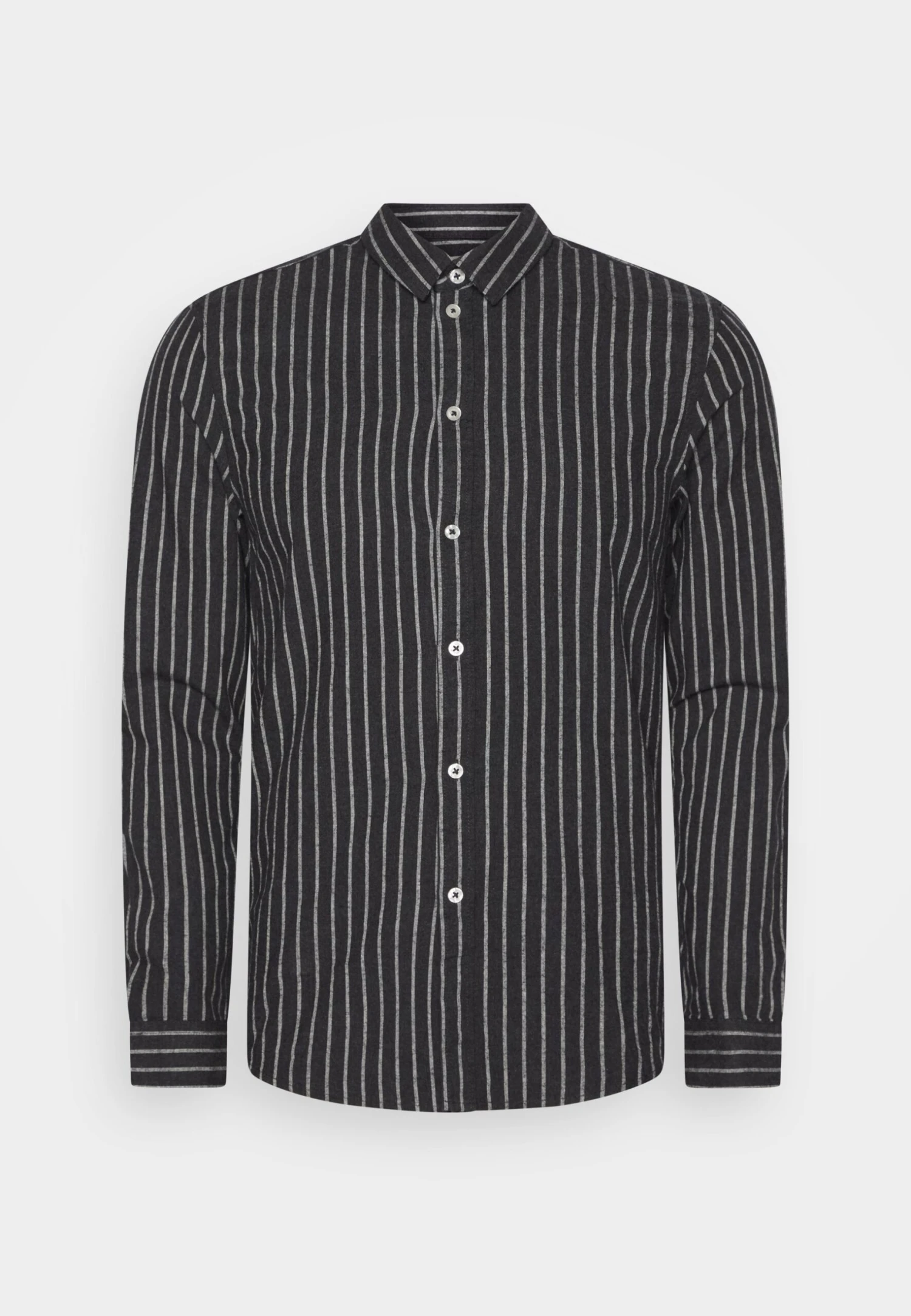 Pier One Flannel Stripes- Shirt - Dark Grey 1 Pier One Flannel Stripes- Shirt - Dark Grey
