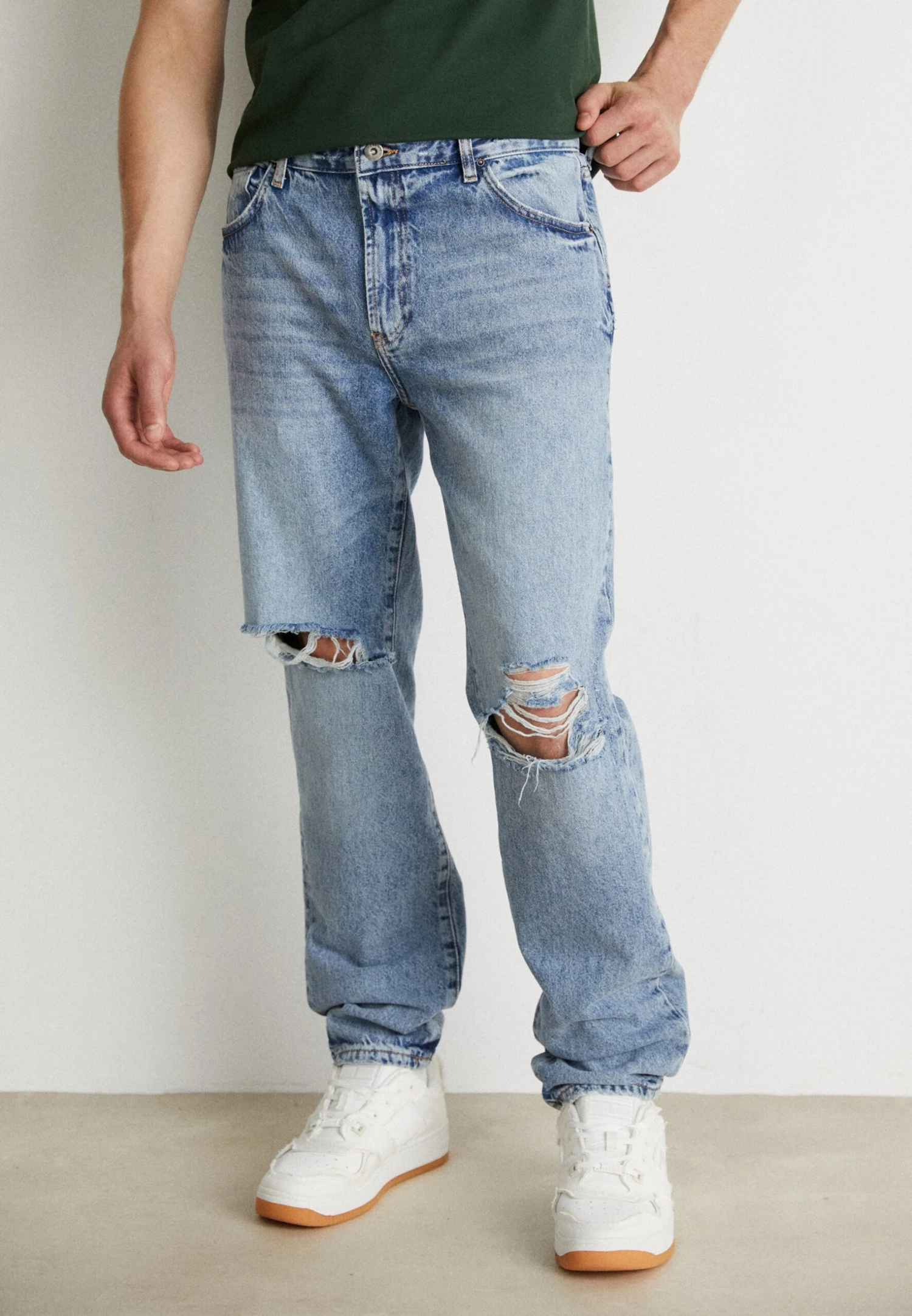 Pier One Relaxed Fit Jeans - Dark Blue Denim 1 Pier One Relaxed Fit Jeans - Dark Blue Denim