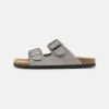 Pier One Leather Unisex - Slippers - Grey