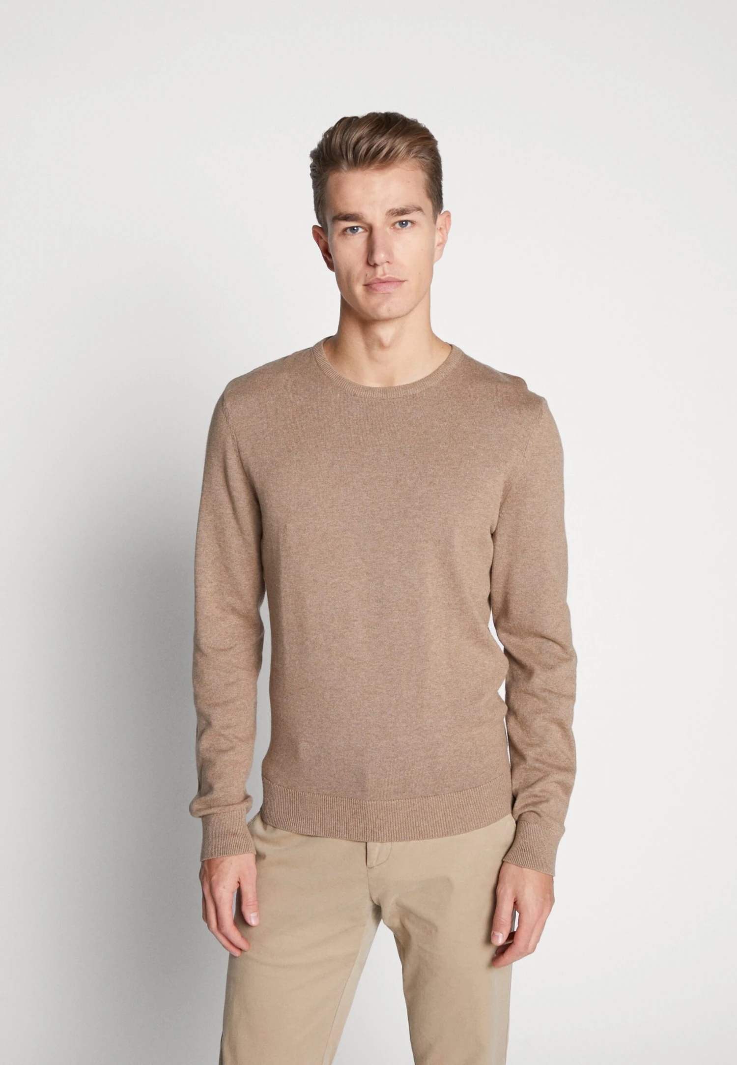 Pier One Basic Crewneck - Jumper - Mottled Beige 1 Pier One Basic Crewneck - Jumper - Mottled Beige