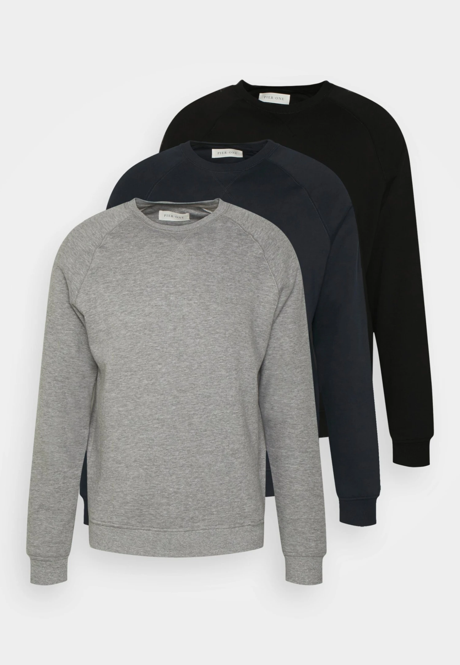 Pier One 3 Pack - Sweatshirt - Black/Mottled Grey/Dark Blue 6 Pier One 3 Pack - Sweatshirt - Black/Mottled Grey/Dark Blue - Image 6