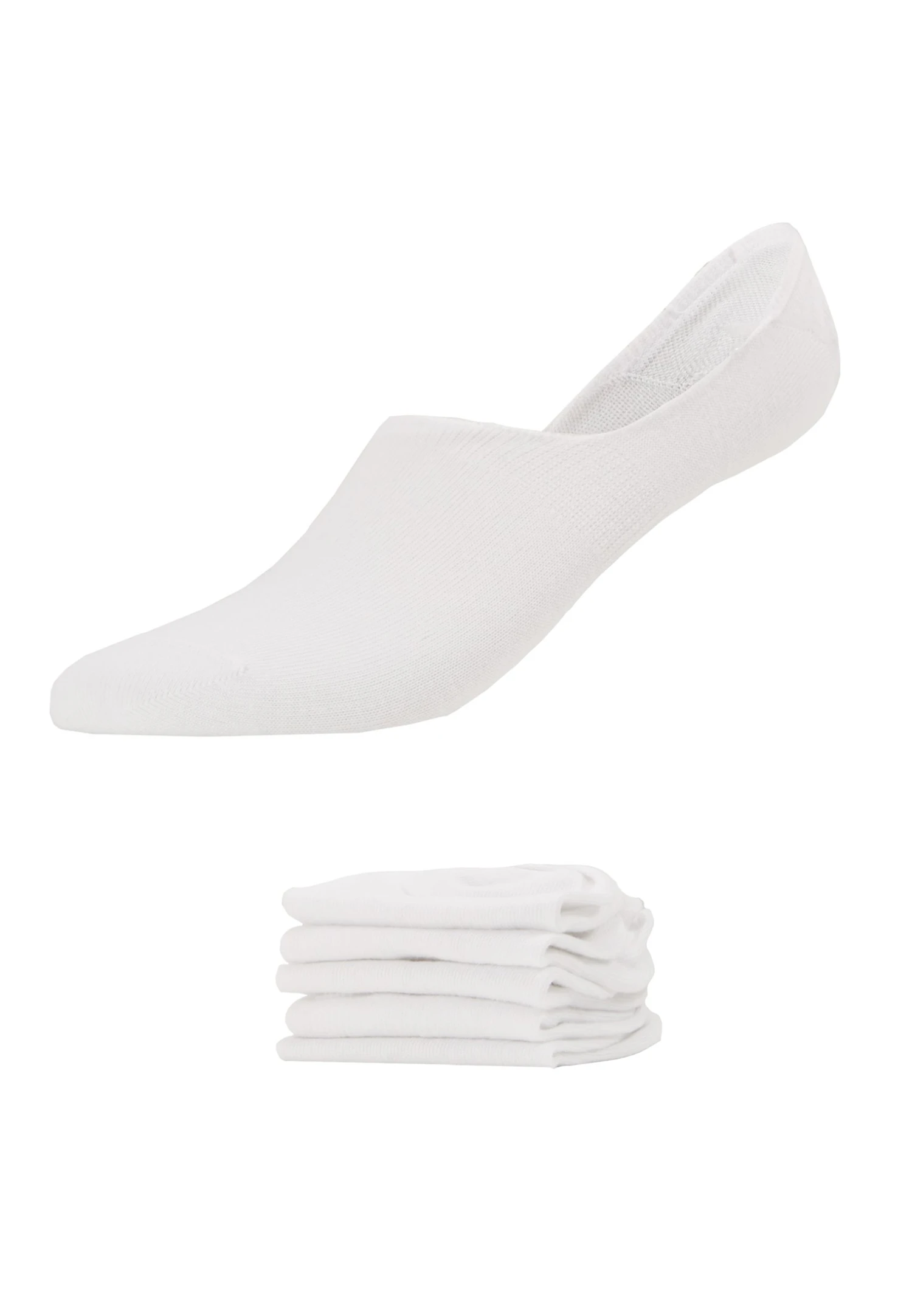 Pier One 5 Pack - Trainer Socks - White 2 Pier One 5 Pack - Trainer Socks - White - Image 2