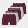 Pier One 5 Pack - Pants - Bordeaux/Mottled Grey