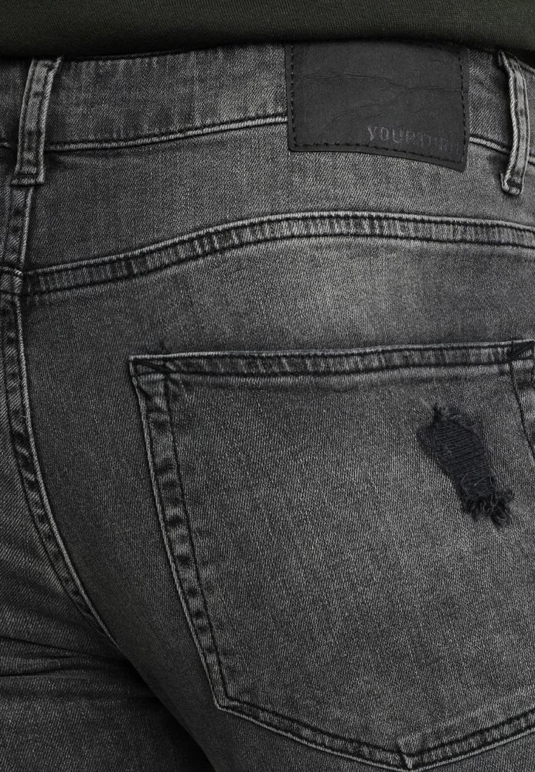 Pier One Jeans Skinny Fit - Black Denim 6 Pier One Jeans Skinny Fit - Black Denim - Image 6