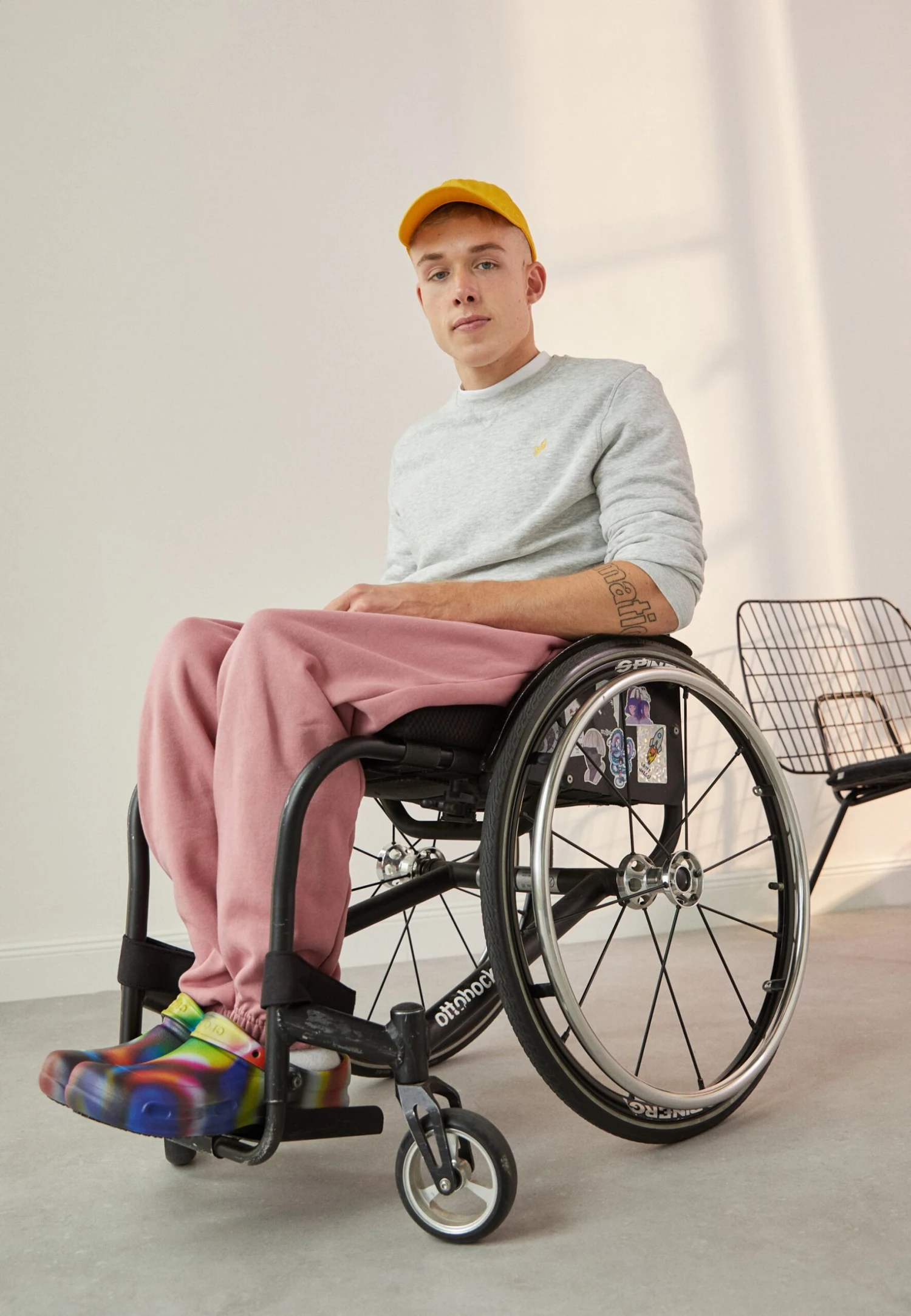 Pier One Sweatshirt - Mottled Light Grey 2 Pier One Sweatshirt - Mottled Light Grey - Image 2