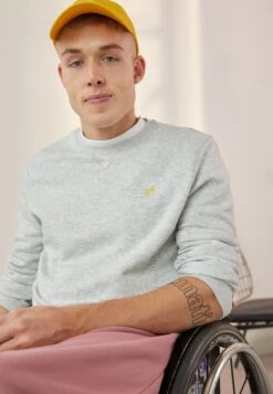 Pier One Sweatshirt - Mottled Light Grey