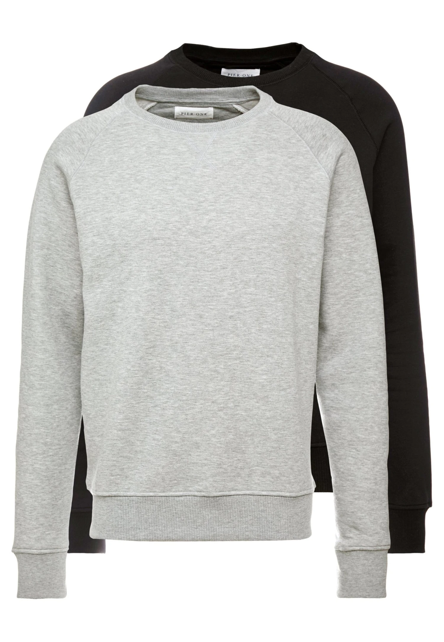 Pier One 2 Pack - Sweatshirt - Mottled Light Grey/Black 5 Pier One 2 Pack - Sweatshirt - Mottled Light Grey/Black - Image 5