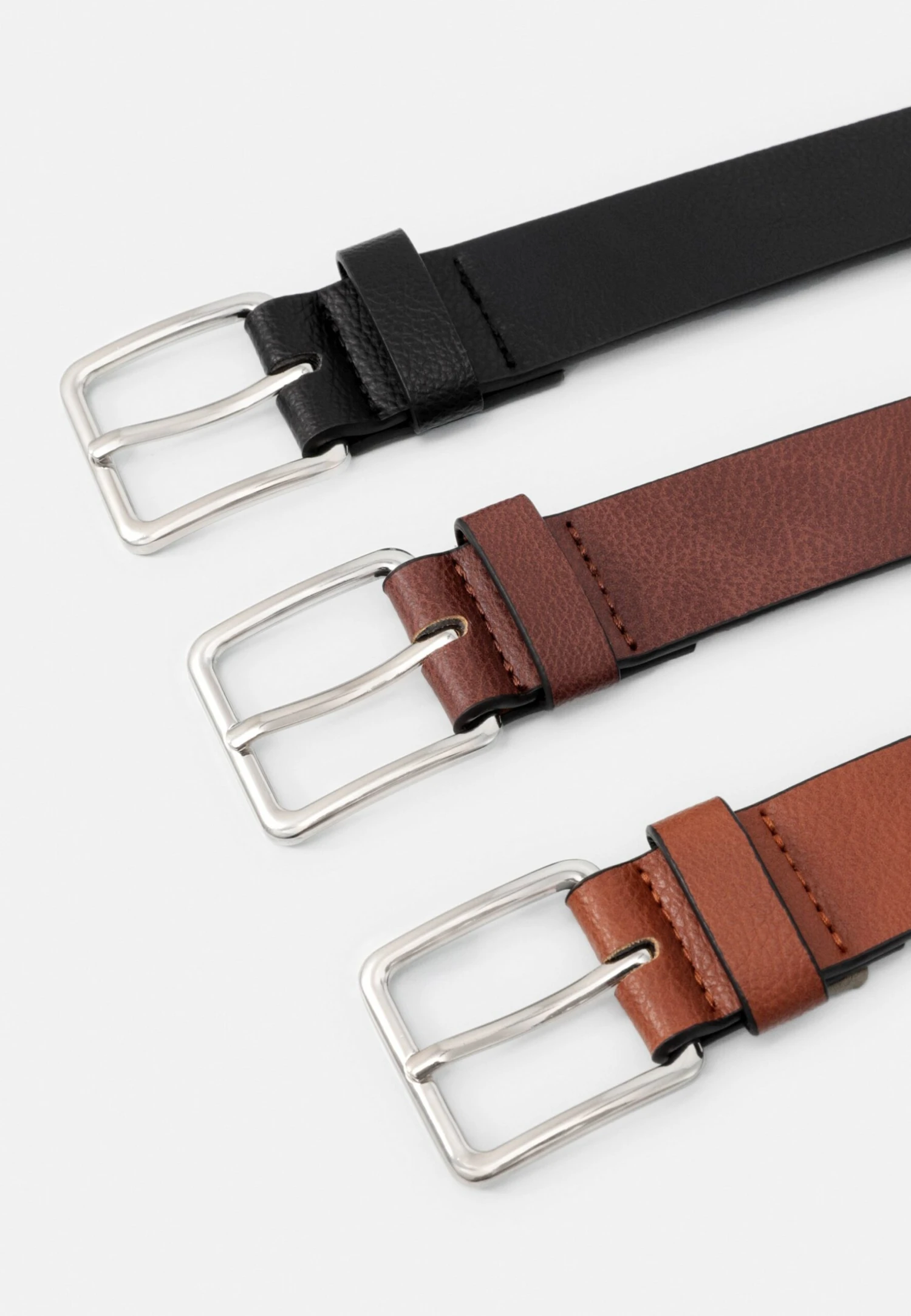 Pier One 3 Pack - Belt - Black - 802_Brown - 702_Cognac - 708 2 Pier One 3 Pack - Belt - Black - 802_Brown - 702_Cognac - 708 - Image 2