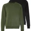 Pier One 2 Pack - Sweatshirt - Khaki/Black
