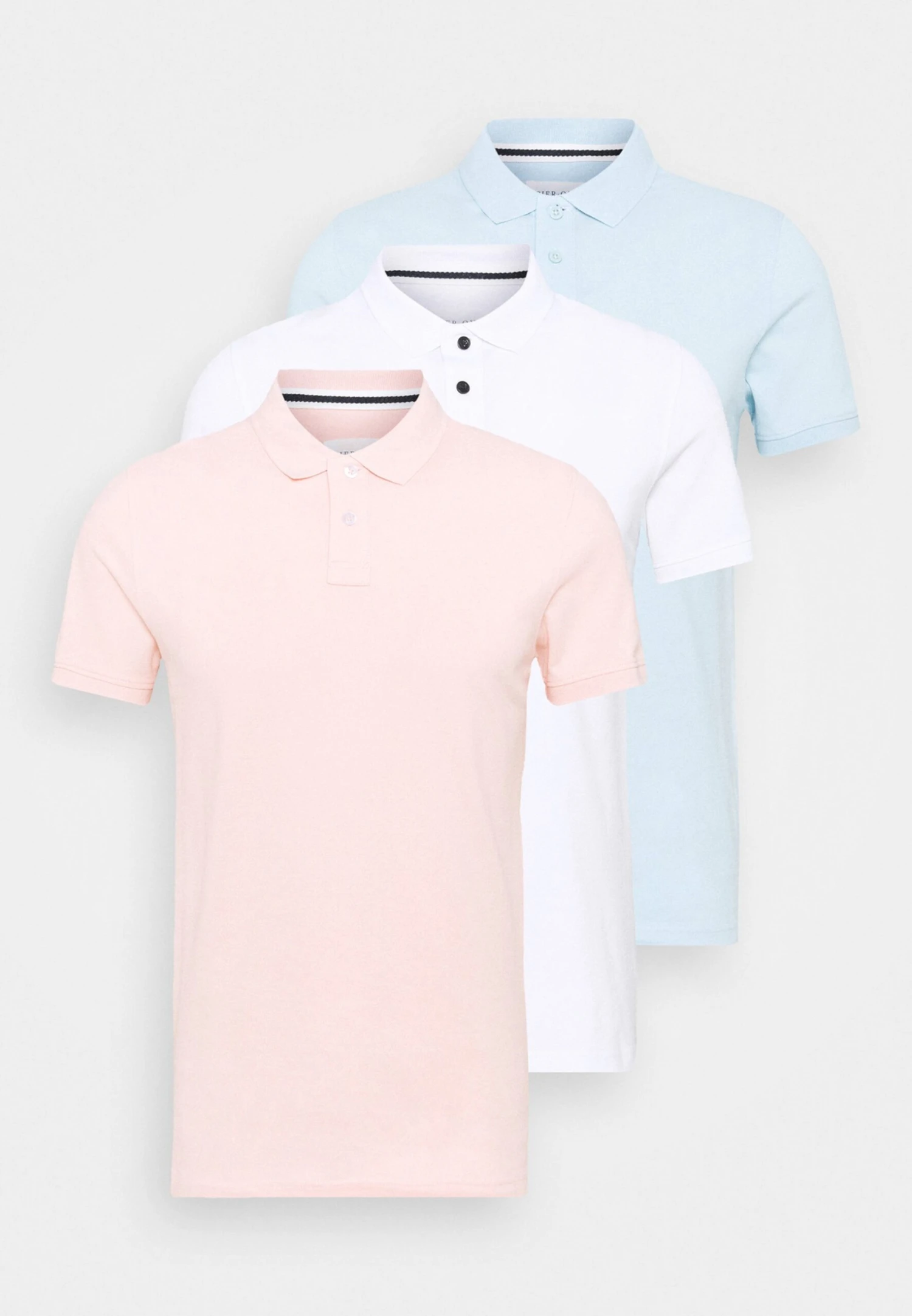 Pier One 3 Pack - Polo Shirt - White/Light Blue/Pink 8 Pier One 3 Pack - Polo Shirt - White/Light Blue/Pink - Image 8