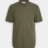 Pier One Seersucker Kent- Shirt - 604 - Olive