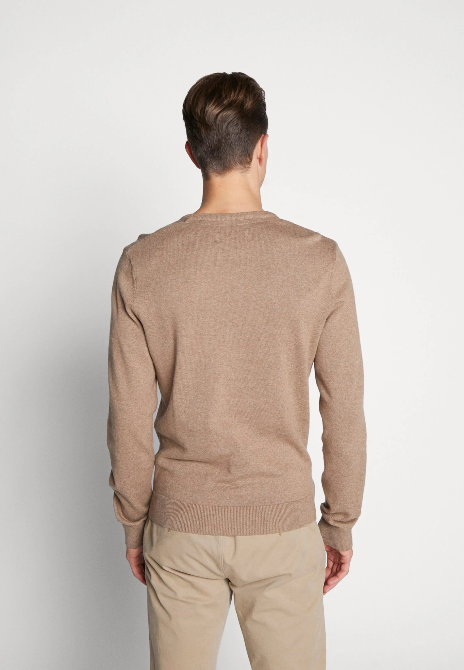 Pier One Basic Crewneck - Jumper - Mottled Beige 3 Pier One Basic Crewneck - Jumper - Mottled Beige - Image 3