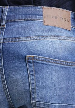 Pier One Straight Leg Jeans - Mid Blue -Pier One Sales Store e4f78058b0ef4200880caca07e19f7bc