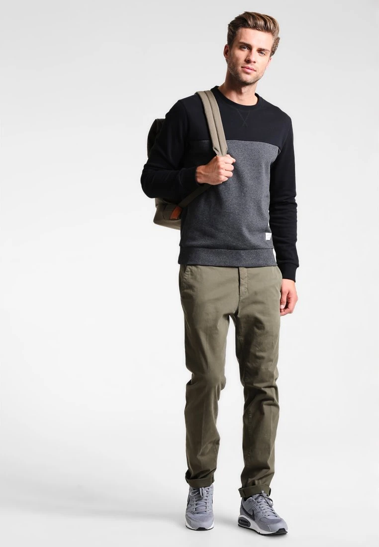 Pier One Sweatshirt - Mottled Dark Grey 2 Pier One Sweatshirt - Mottled Dark Grey - Image 2