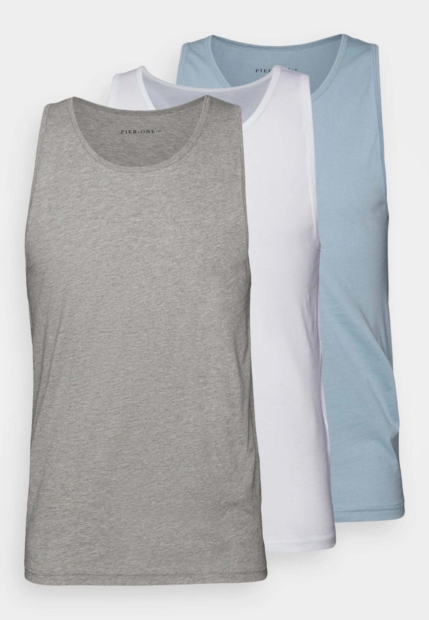 Pier One Rib Vestlue - Undershirt - Grey/White/Blue 6 Pier One Rib Vestlue - Undershirt - Grey/White/Blue - Image 6