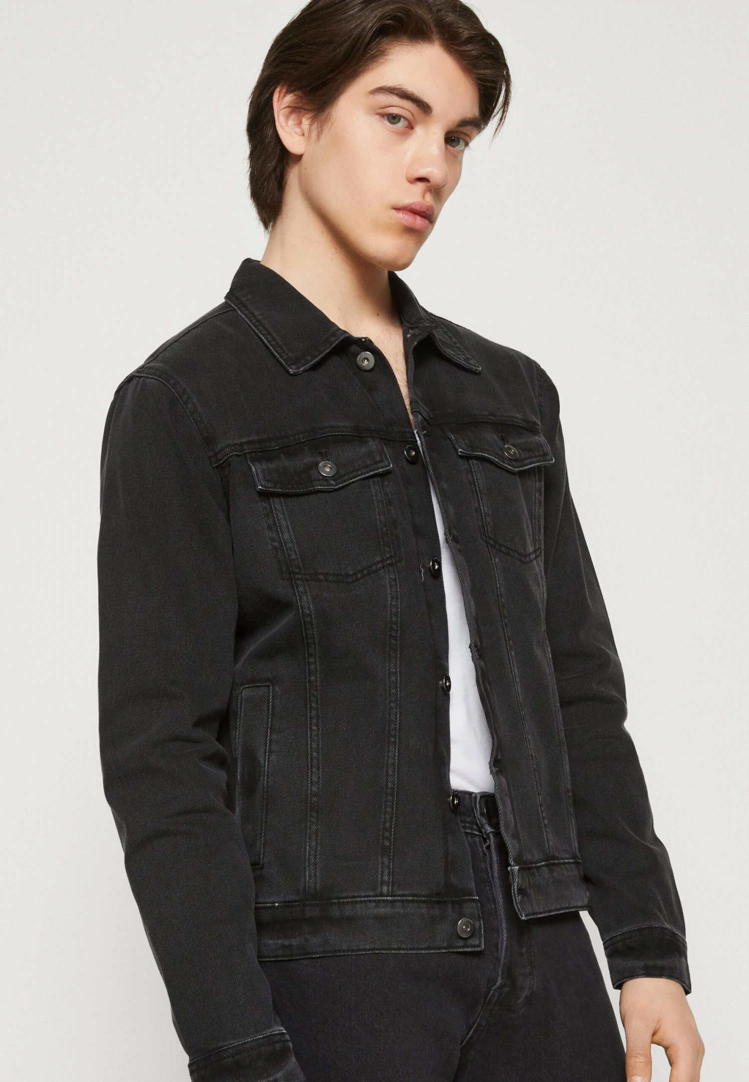 Pier One Denim Jacket - Black 4 Pier One Denim Jacket - Black - Image 4