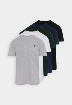 Pier One 5 Pack - Basic T-Shirt - White/Ark Green/Blue -Pier One Sales Store ec9f5ea8a1c14a7d833423c8e43ff5c2