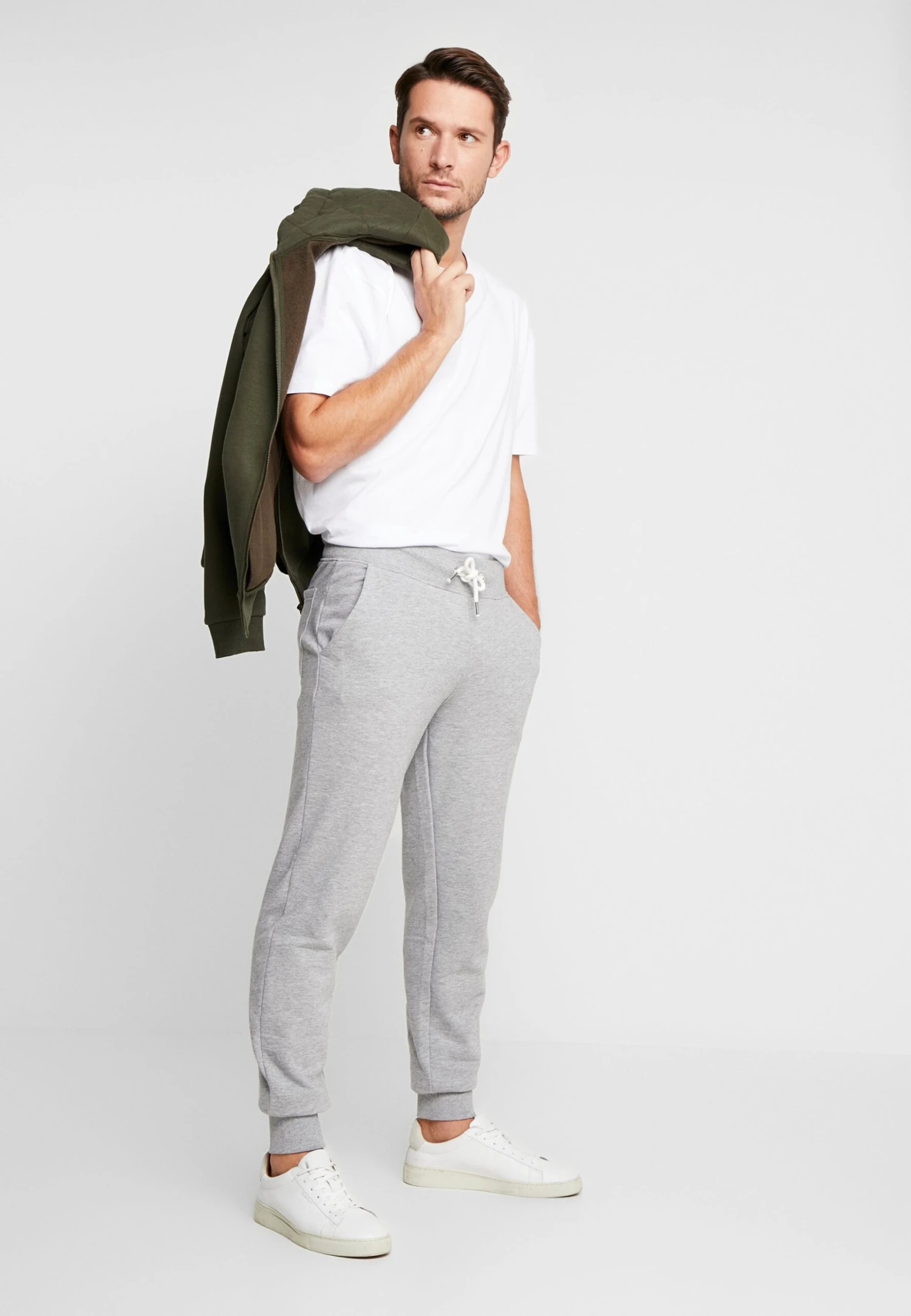Pier One Tracksuit Bottoms - Mottled Light Grey 2 Pier One Tracksuit Bottoms - Mottled Light Grey - Image 2