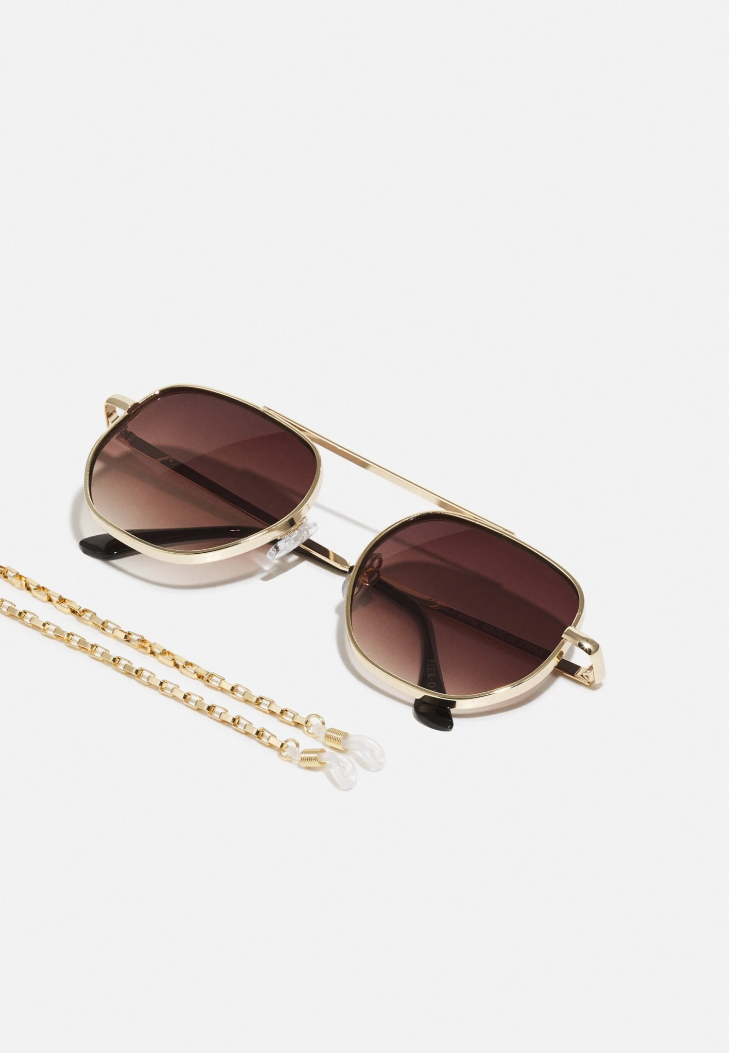 Pier One With Chain Set Unisex - Sunglasses - Brown 3 Pier One With Chain Set Unisex - Sunglasses - Brown - Image 3
