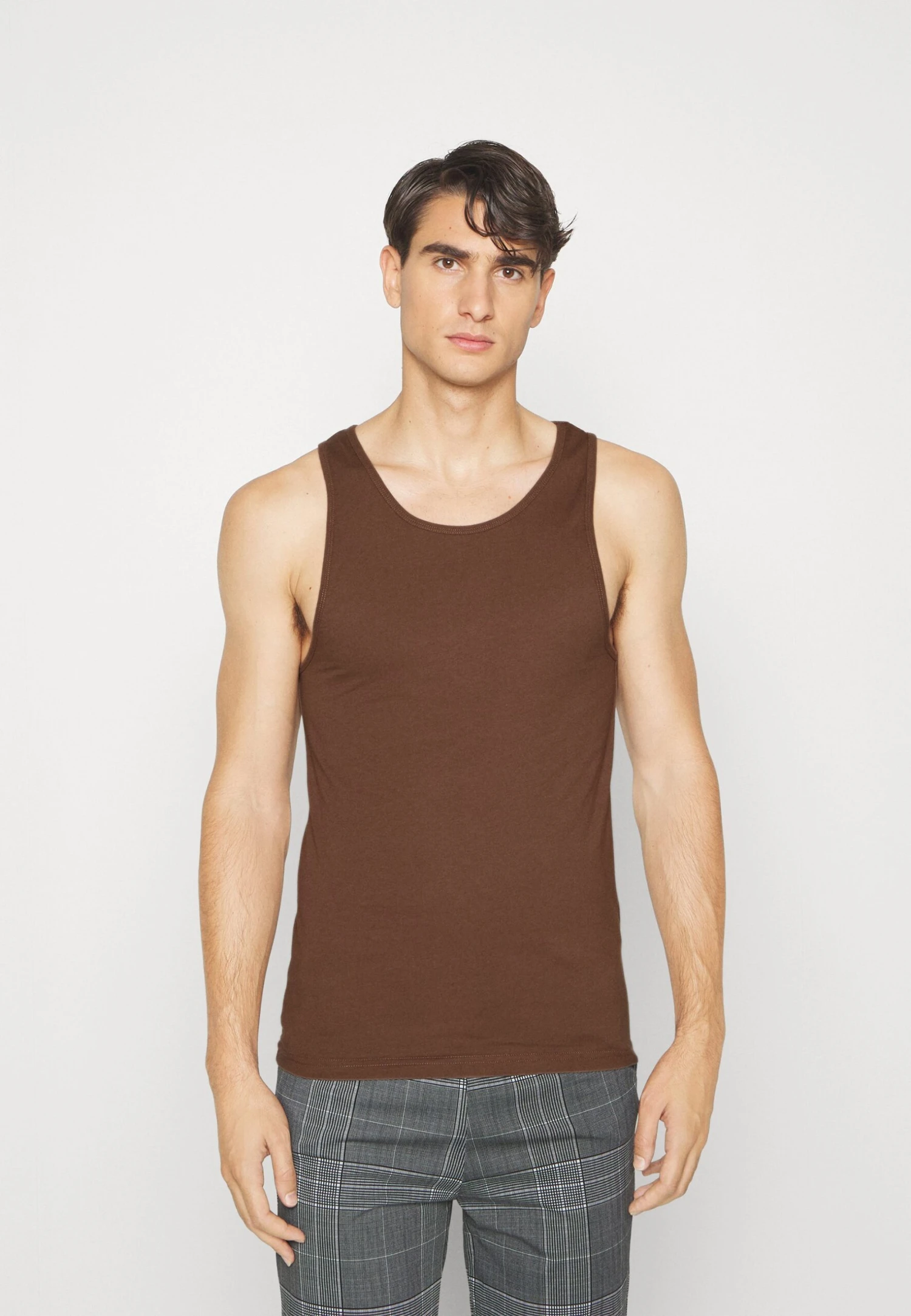 Pier One 3Pck Skin Tone Rib Vest- Undershirt - Brown 1 Pier One 3Pck Skin Tone Rib Vest- Undershirt - Brown
