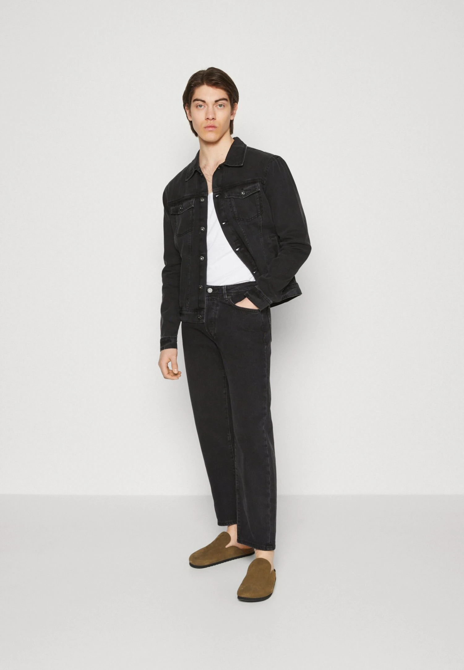 Pier One Denim Jacket - Black 2 Pier One Denim Jacket - Black - Image 2