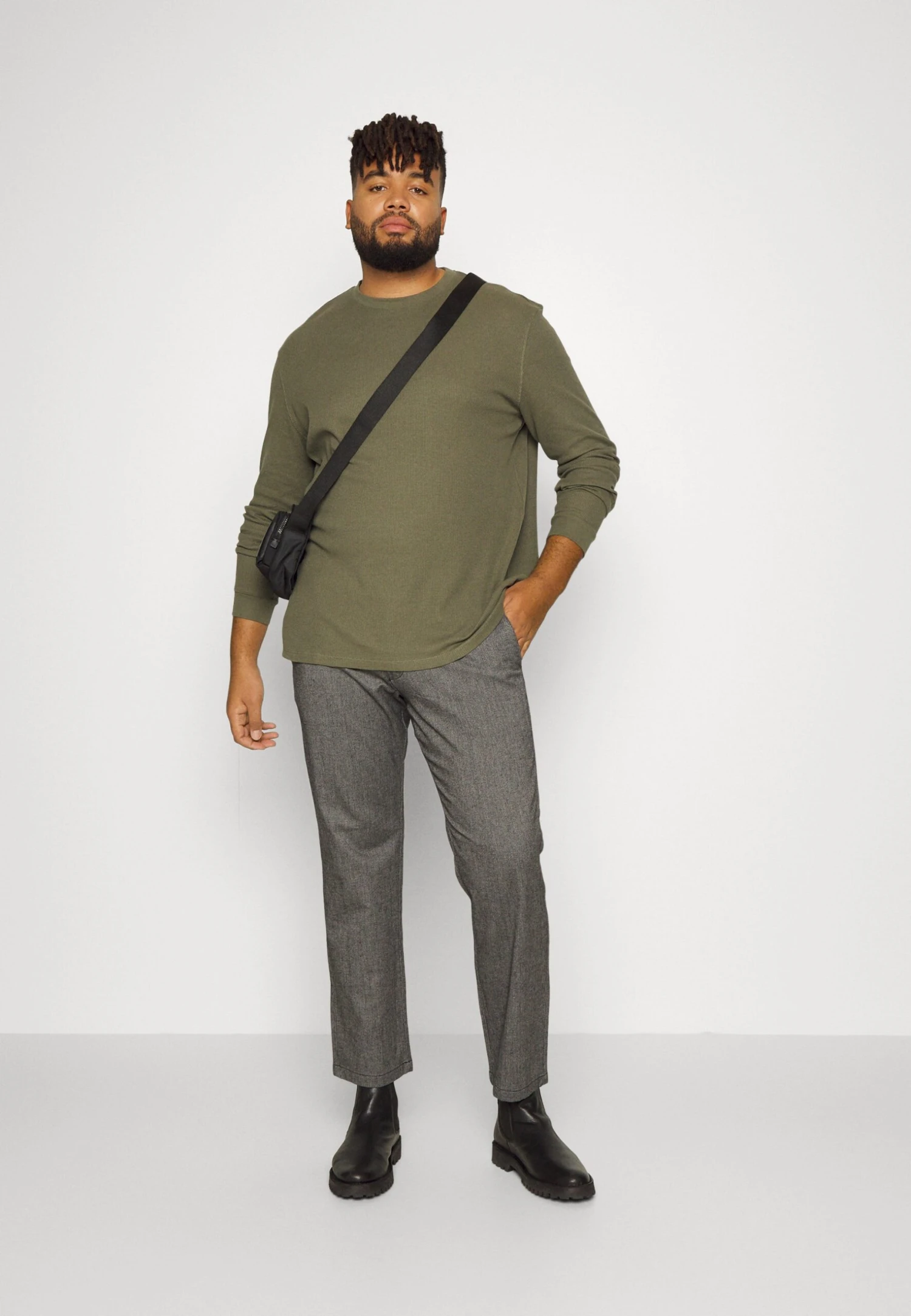 Pier One Long Sleeved Top - Olive 2 Pier One Long Sleeved Top - Olive - Image 2